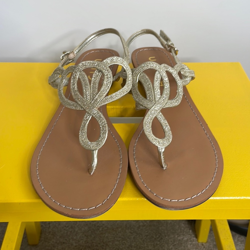 Unisa Gold Glitter Sandals